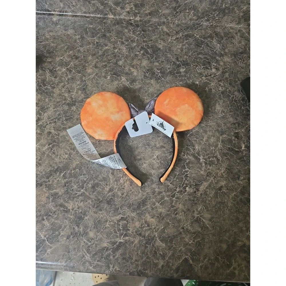 Disney Orange and Black Tie Dye Halloween 2022 Minnie‎ Ear Headband
